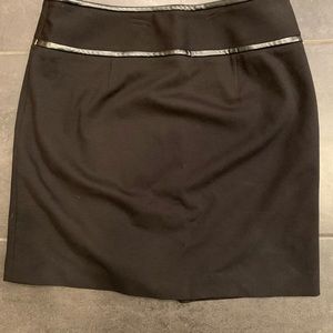 White House Black Market “leather” trimmed skirt